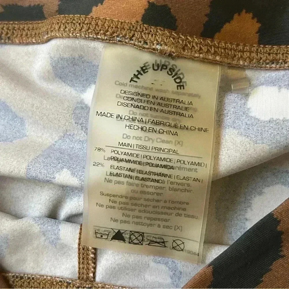 THE UPSIDE Leggings Leopard Print Leggings Striped Side Women's Size M - Picture 7 of 8